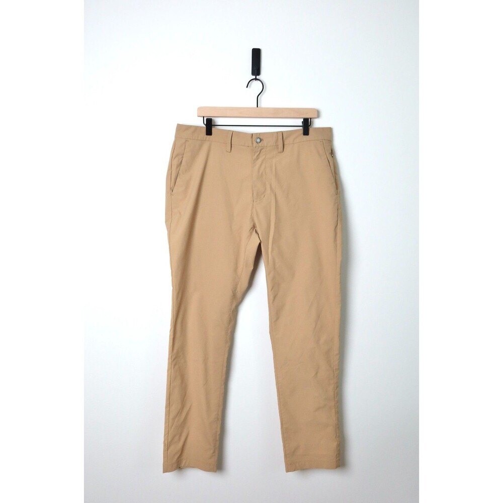 UNTUCKit Tan Chancellor Pants Mens 36x32 Fit 40498/ Light wear below back pocket